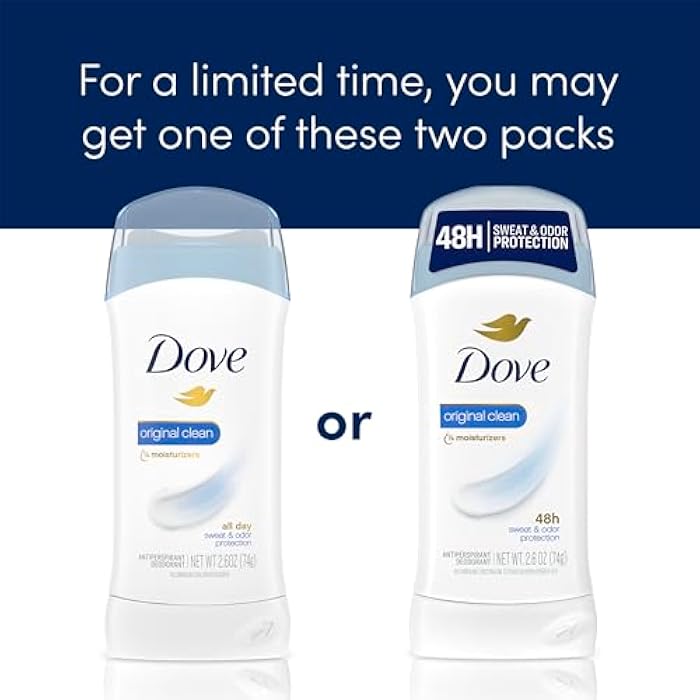 Dove Invisible Solid Antiperspirant Deodorant Stick 2 Count Original Clean, for Women, For All Day Underarm Sweat & Odor Protection 2.6 oz - Image 3